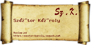 Szútor Károly névjegykártya